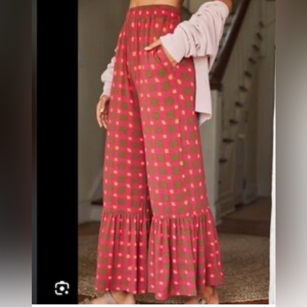 Porridge Soft Pretty Pattern Bell Pants- Size Medium